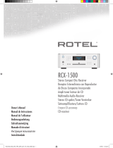 Rotel RCX-1500 Owner's manual