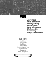 Rotel RVE-1060 Owner's manual