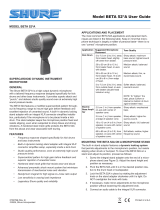 Shure BETA 52A User manual