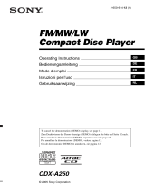 Sony CDX-A250 User manual