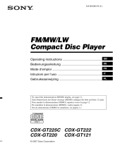 Sony CDX-GT220 Owner's manual