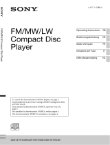 Sony CDX-GT474UM Owner's manual