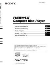 Sony CDX-GT700D User manual