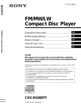 Sony CDX-M1000TF User manual