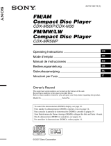 Sony CDX-M30 User manual