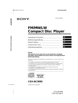 Sony CDX-NC9950 User manual