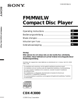 Sony Xplod CDX-R3000 User manual