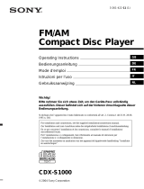 Sony CDX-S1000 User manual