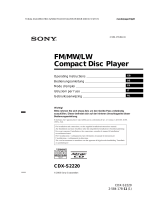 Sony CDX-S2220 User manual