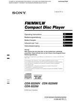Sony CDX-S2250V User manual