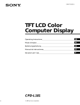 Sony CPD-L181 User manual