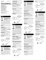 Sony MDR-E10LP User manual