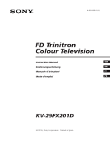 Sony KV-29FX201D User manual