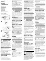 Sony MDR AS20J User manual