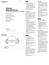 Sony MDR-F1 User manual
