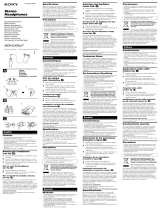 Sony MDR-EX90LP User manual