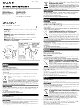 Sony MDRG45LP User manual