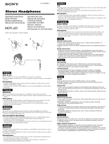 Sony MDR-J20 User manual