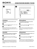 Sony MV-7101DS Cautions