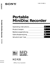 Sony MZ-R35 User manual