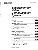 Sony PCS-11 User manual