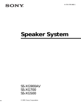 Sony SS-XG700 User manual