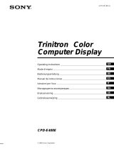 Sony Trinitron CPD-E400E User manual