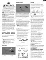 Spektrum Aircraft Telemetry Airspeed Indicator Owner's manual
