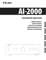 TEAC AI-2000 Distinction Owner's manual