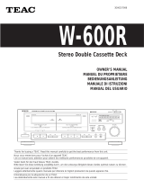 TEAC W-600R Owner's manual