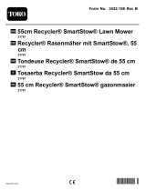 Toro 55cm Recycler SmartStow Lawn Mower User manual