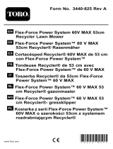 Toro Flex-Force Power System 60V MAX 52cm Recycler Lawn Mower User manual