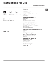 Whirlpool WMF 722 User guide