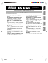 Yamaha NS-M325 Owner's manual