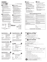 Yamaha UX16 Owner's manual