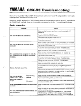 Yamaha CBX-D5 Owner's manual