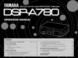 Yamaha DSP -A780 User manual