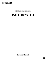 Yamaha MTX5-D Owner's manual