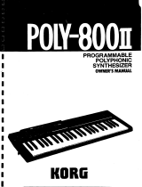 Korg POLY-800II Owner's manual
