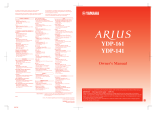 Yamaha ARIUS YDP-161 Owner's manual