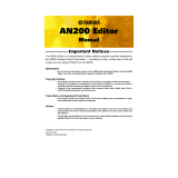 Yamaha AN200 Owner's manual