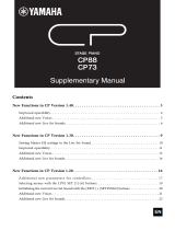 Yamaha Stage Piano CP88, CP73 Supplementary Owner's manual