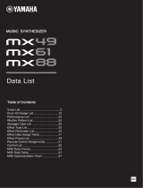 Yamaha MX88 Datasheet