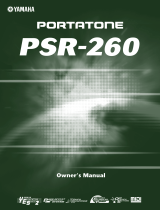 Yamaha PortaTone PSR-260 User manual