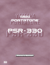Yamaha PortaTone PSR-330 Owner's manual