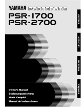 Yamaha PortaTone PSR-1700 Owner's manual