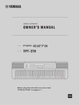 Yamaha YPT270 Owner's manual