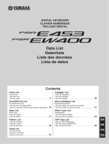 Yamaha PSR-EW400 Specification
