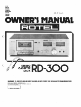 Rotel RD-300 Owner's manual