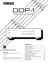 Yamaha DDP-1 Owner's manual